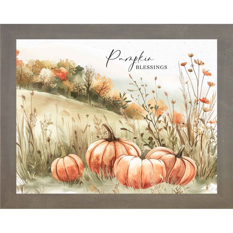 Pumpkin Blessings Fall Wall Art with Pumpkins and Trees Wide OR Tall - NS351 & NS512