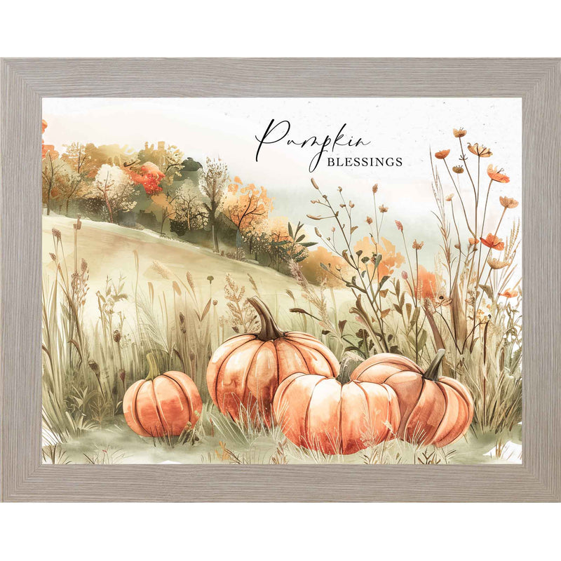 Pumpkin Blessings Fall Wall Art with Pumpkins and Trees Wide OR Tall - NS351 & NS512