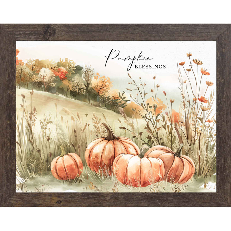 Pumpkin Blessings Fall Wall Art with Pumpkins and Trees Wide OR Tall - NS351 & NS512