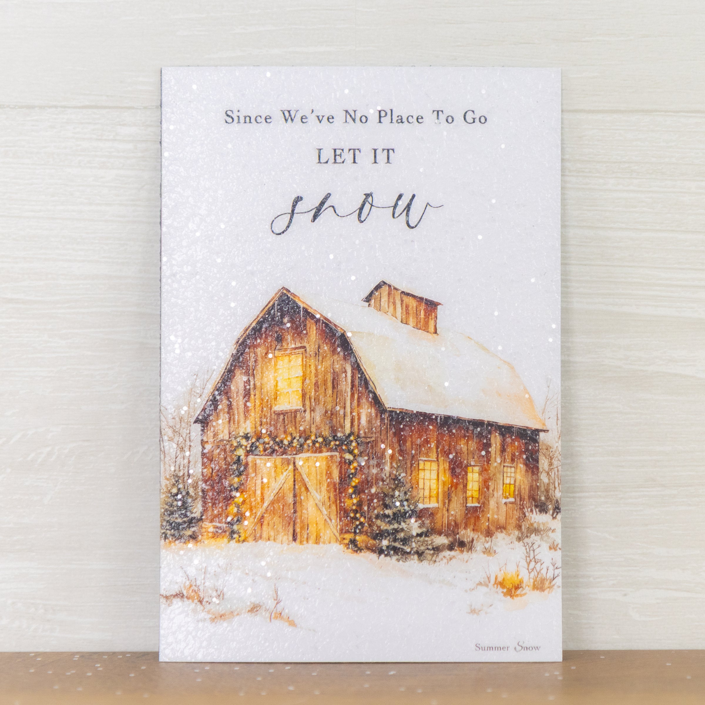 Let It Snow Magnet – Snowy Barn Winter Scene 4x6 Art by Summer Snow ...