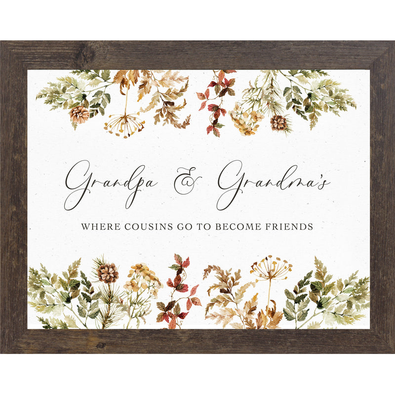 Grandpa & Grandma's Where Cousins Go To Become Friends by Summer Snow NS407