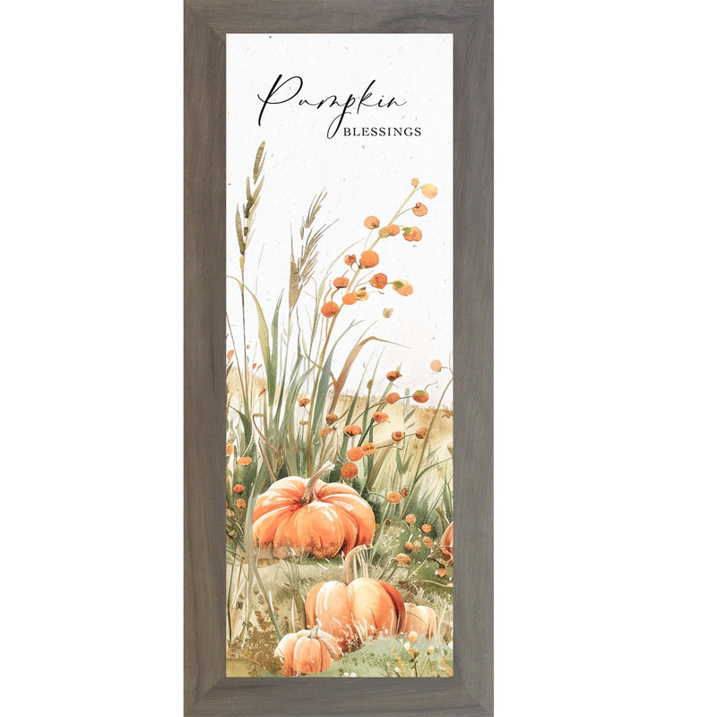 Pumpkin Blessings Fall Wall Art with Pumpkins and Trees Wide OR Tall - NS351 & NS512