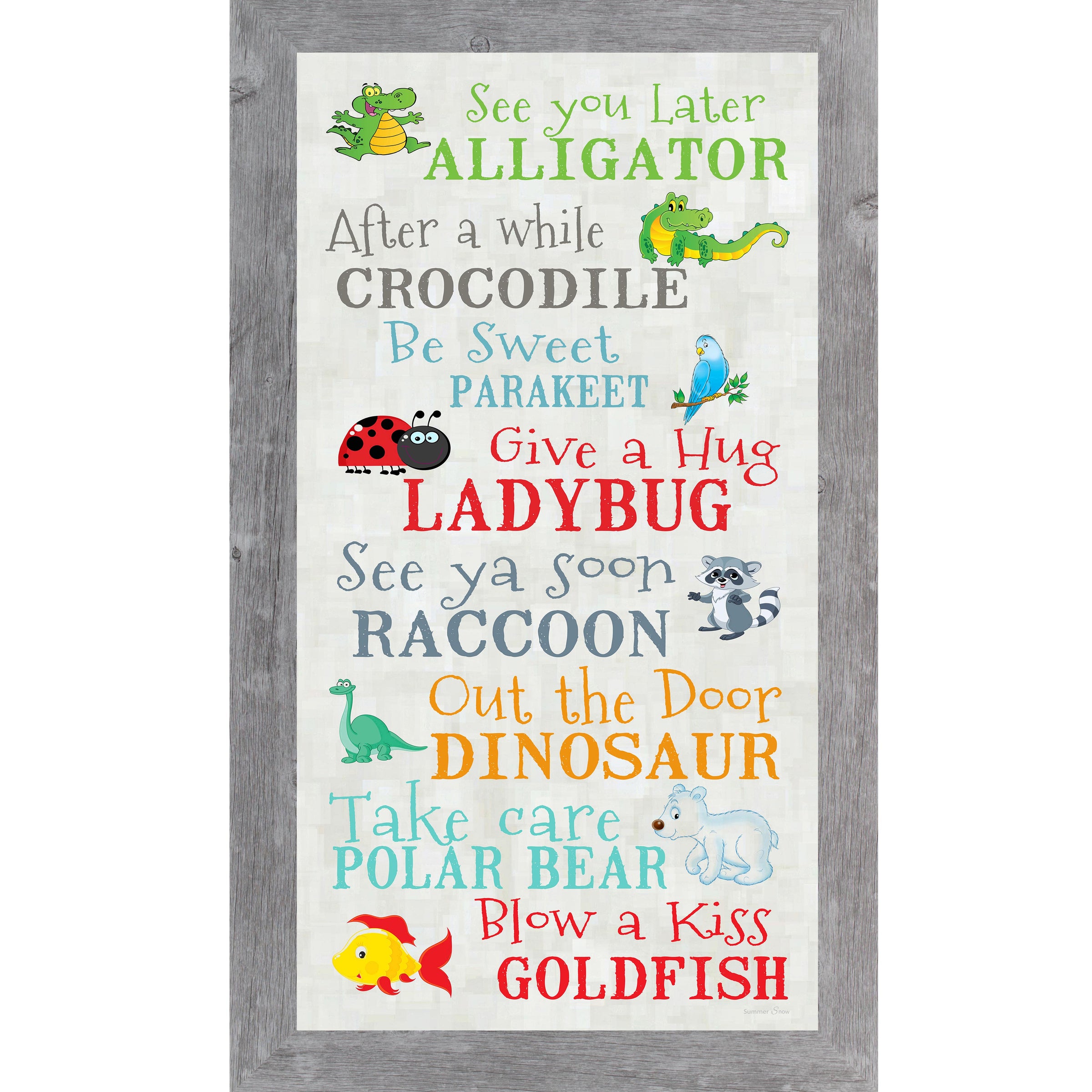See You Later, Alligator – Playful Framed Wall Art for Kids & Nurseries - SS7020