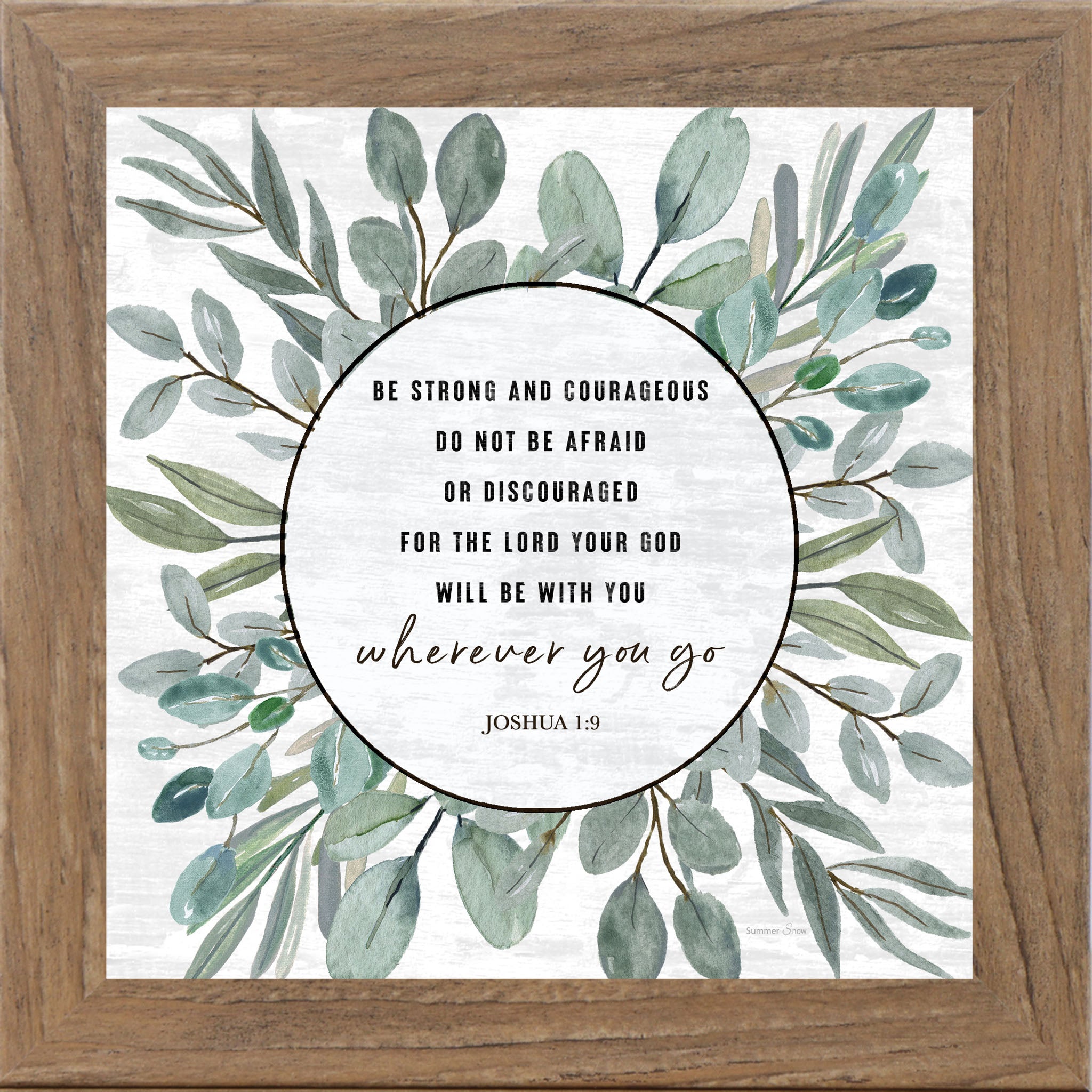 Be Strong and Courageous – Christian Scripture Framed Wall Art | SS902