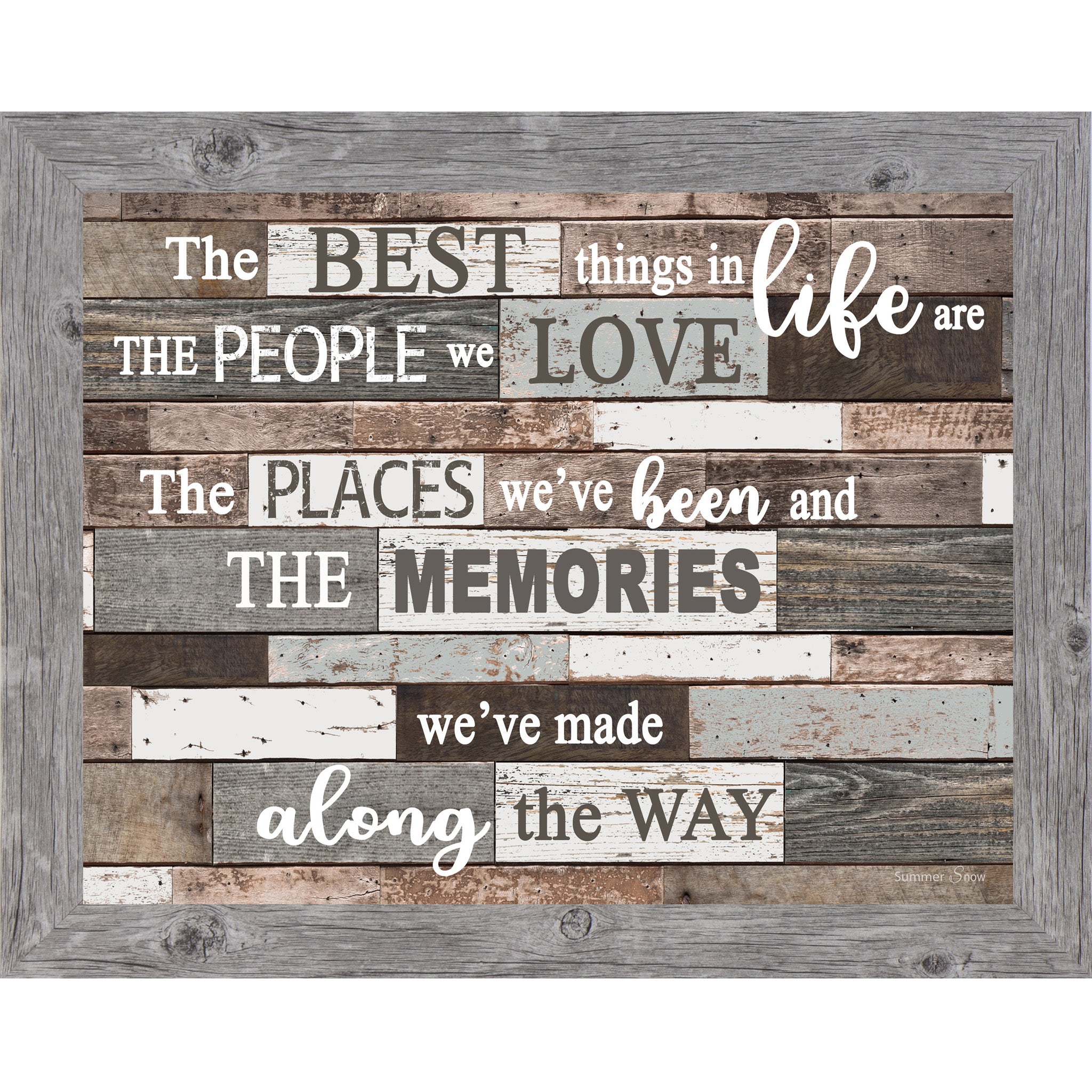 The Best Things in Life – Inspirational Framed Wall Art | SSA093
