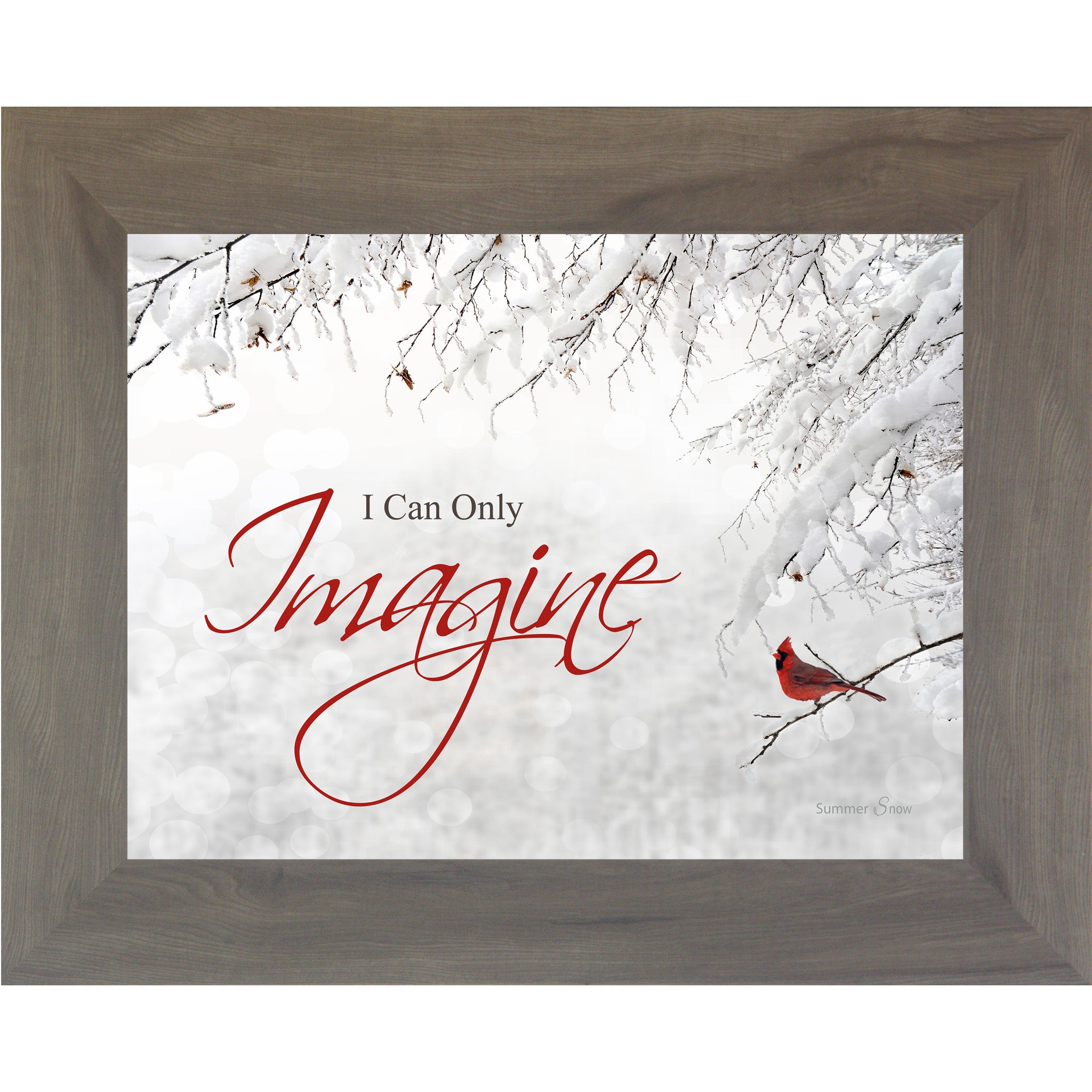 I Can Only Imagine – Red Cardinal Sympathy Wall Art – Framed