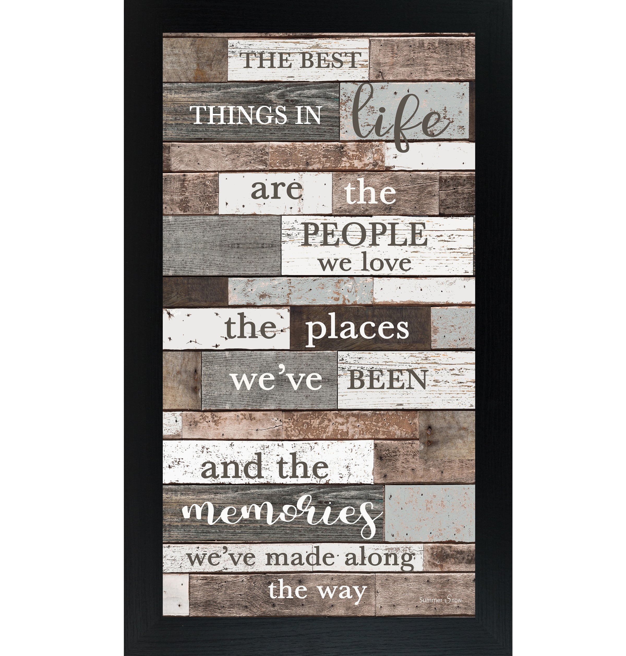The Best Things in Life – Vertical Inspirational Framed Wall Art | SSA1599
