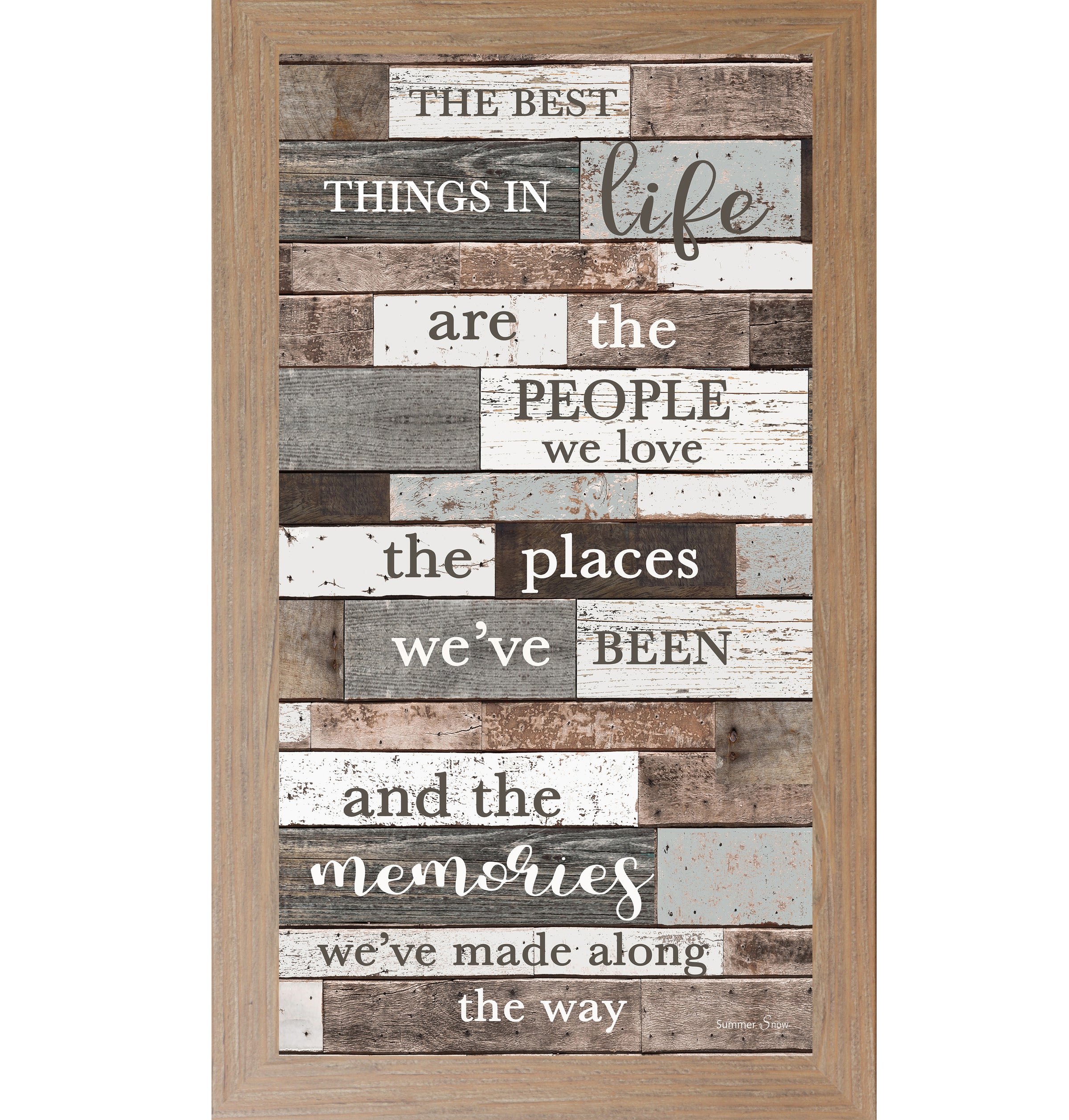 The Best Things in Life – Vertical Inspirational Framed Wall Art | SSA1599