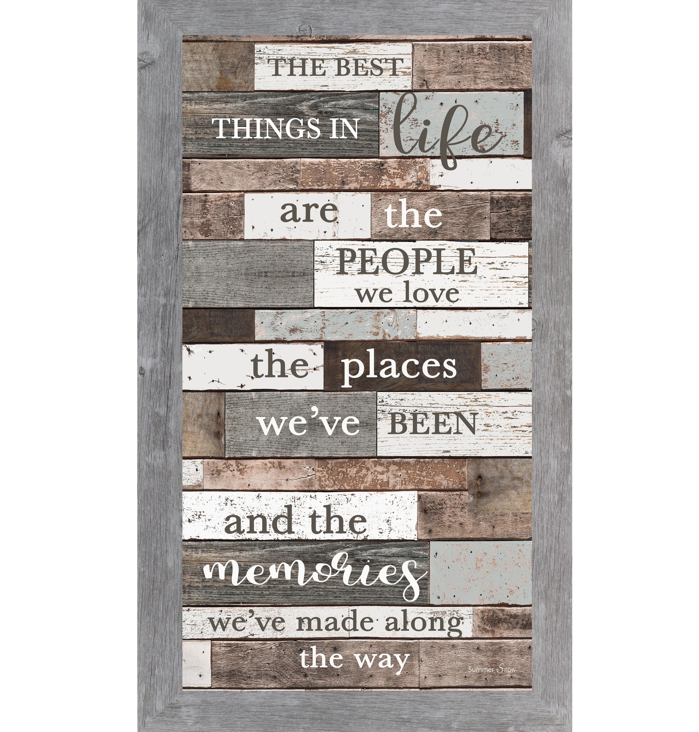 The Best Things in Life – Vertical Inspirational Framed Wall Art | SSA1599