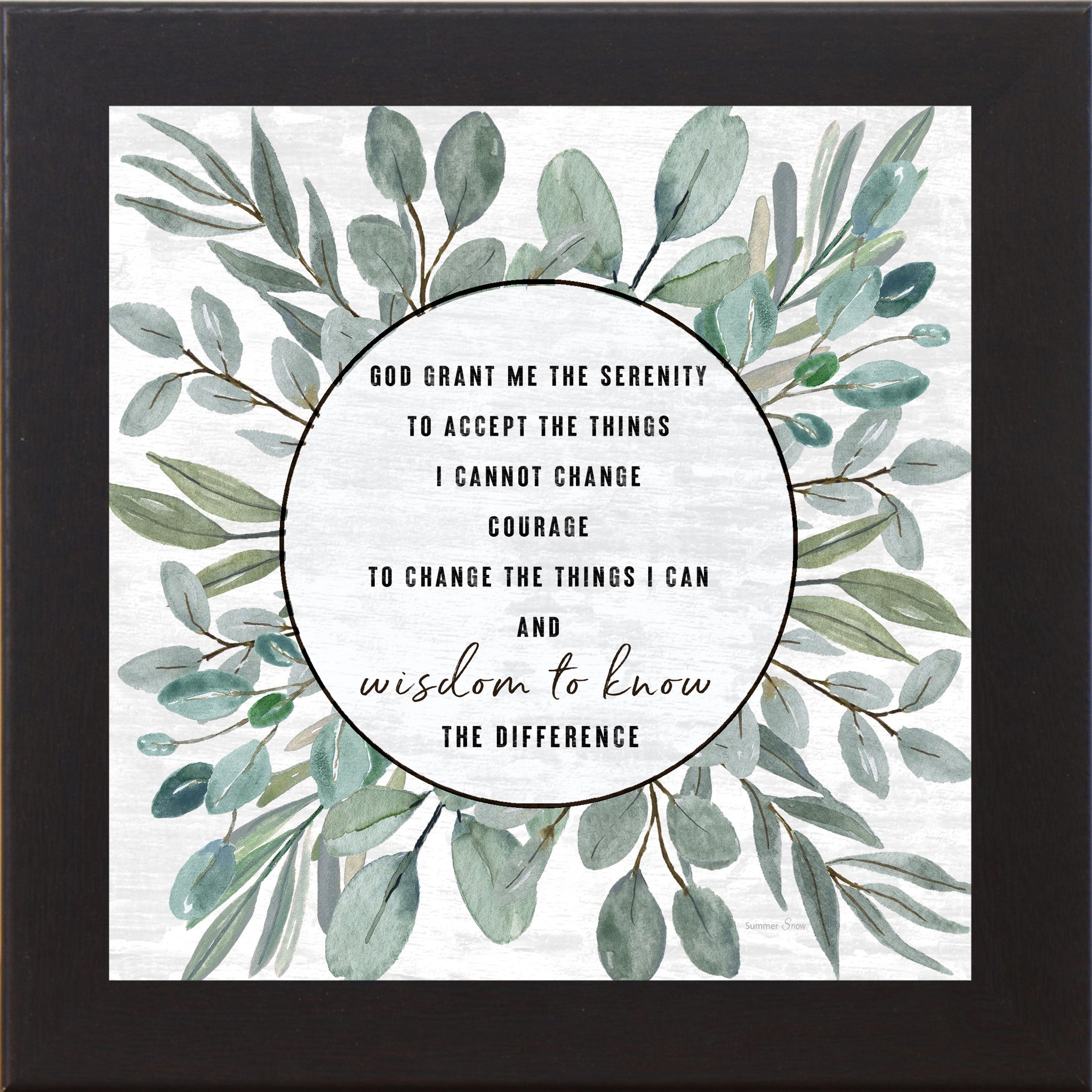 Serenity Prayer – Christian Scripture Framed Wall Art | SS903