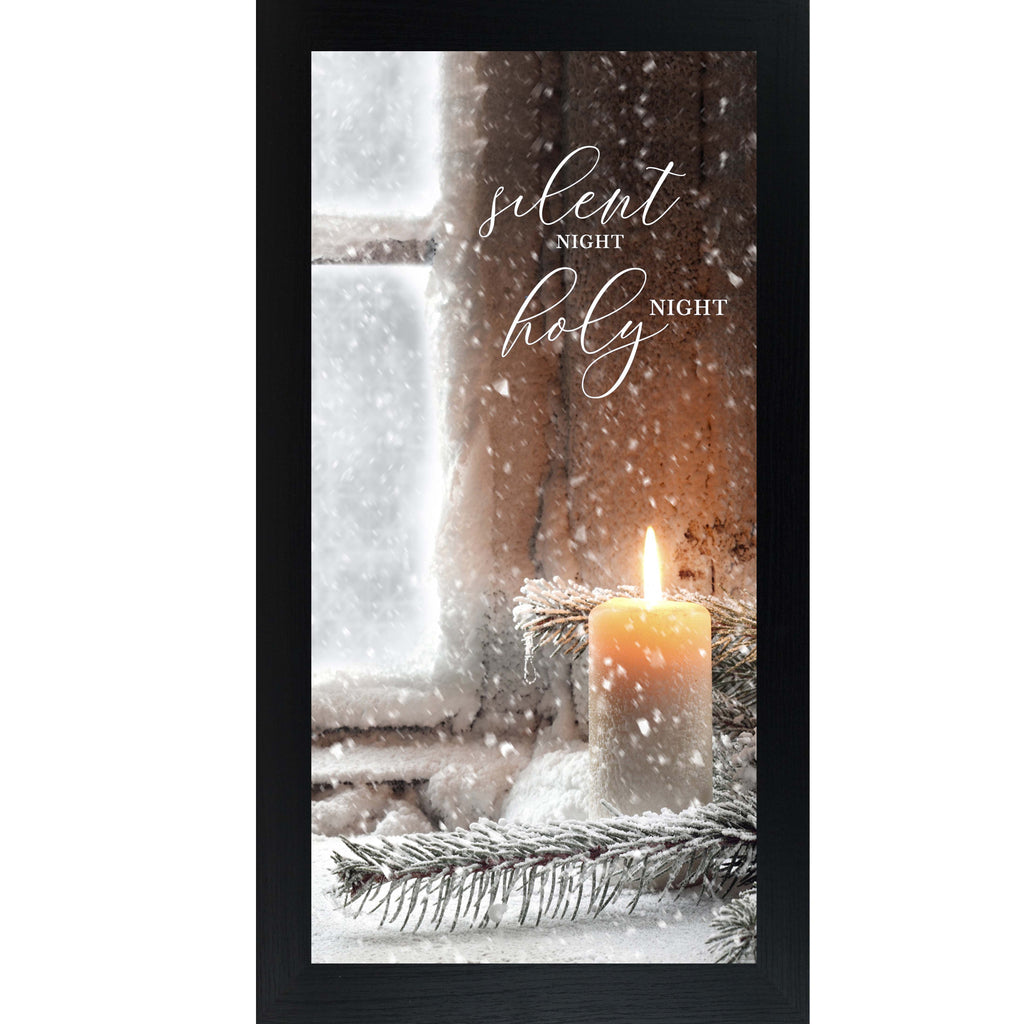 Silent Night Holy Night Wall Art – Winter Faith Decor – Summer Snow Art