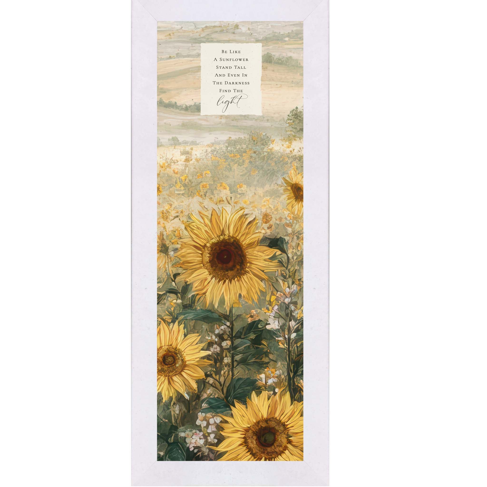 Be Like a Sunflower – Inspirational Framed Wall Art (SB909) - Summer Snow Art