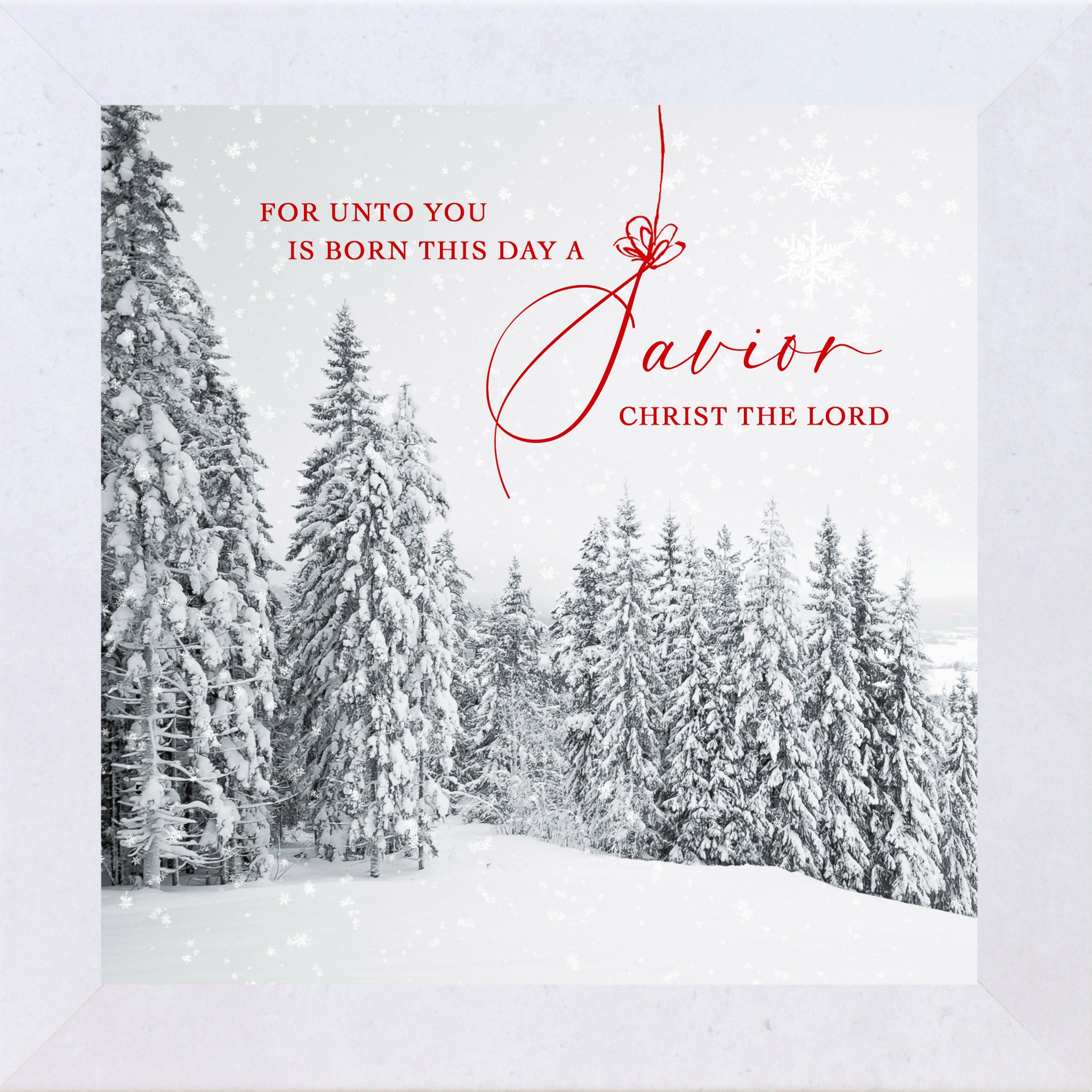 For Unto You Is Born This Day a Savior Wall Art – Christian Christmas Winter Decor (SN51) - Summer Snow Art