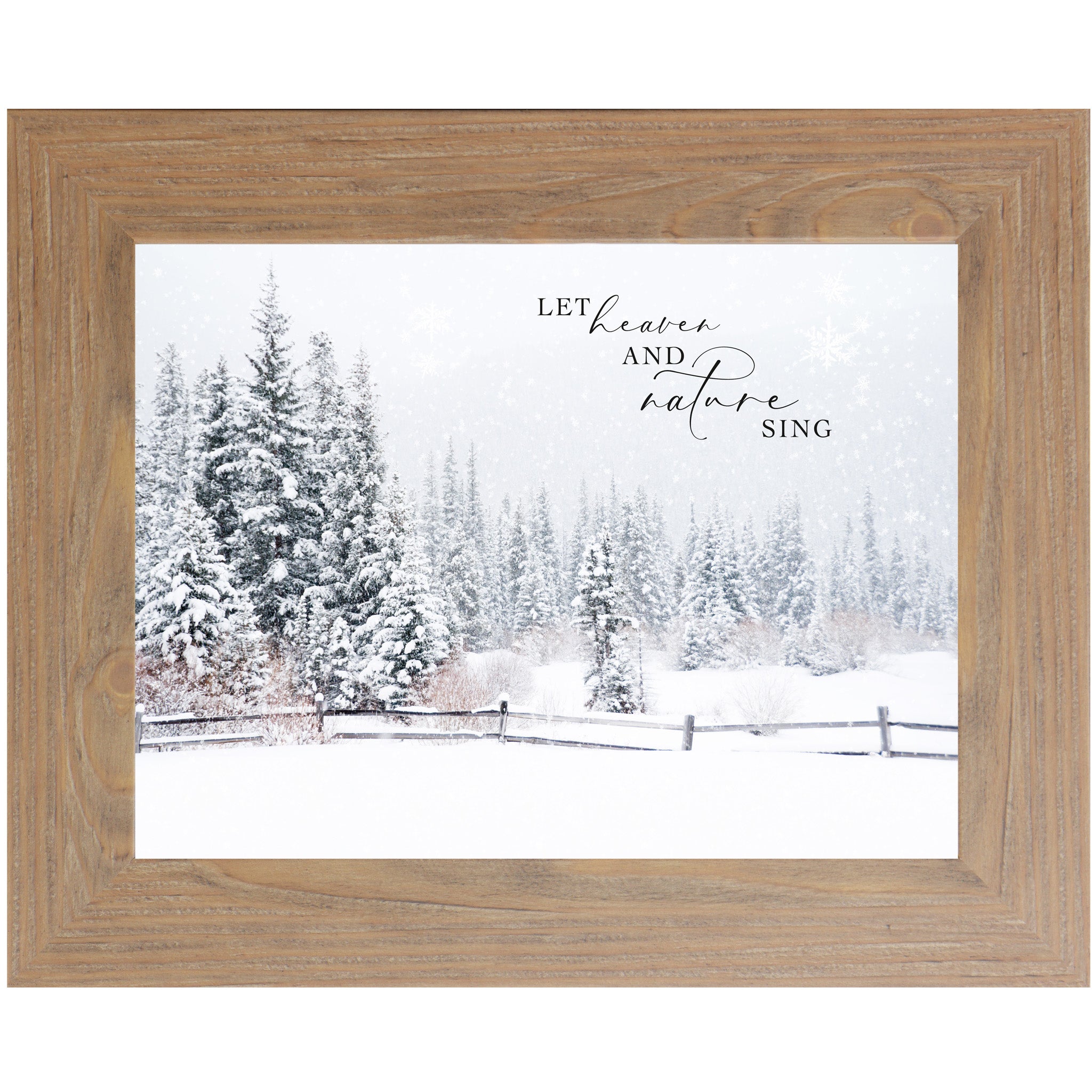 Let Heaven and Nature Sing – Framed Cardinal Fence Winter Art