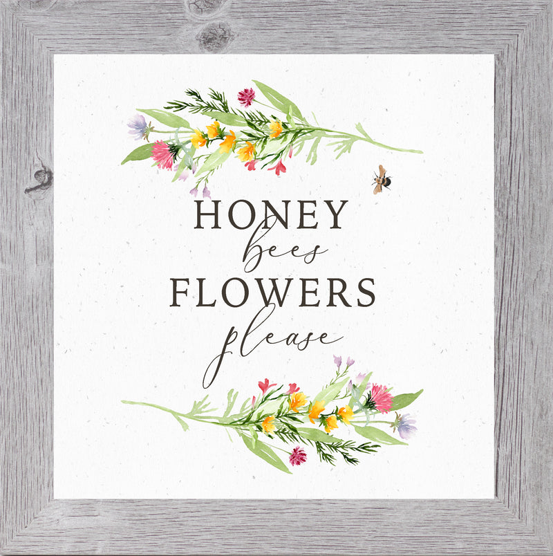 Honey Bees Flowers Please by Summer Snow SN67