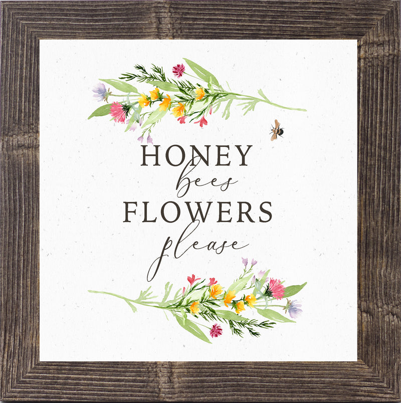 Honey Bees Flowers Please by Summer Snow SN67