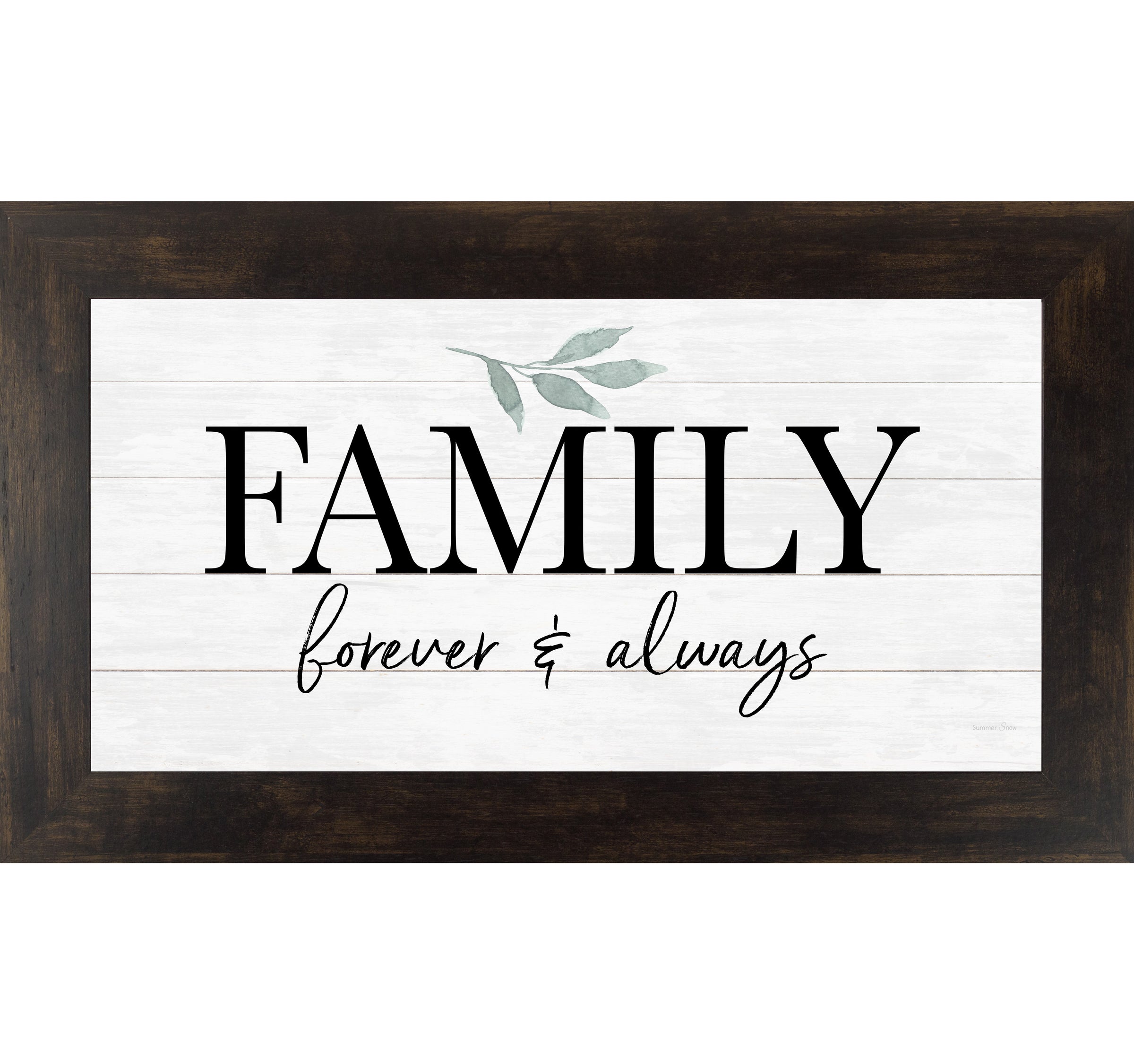 Family  Espresso Brown Frame 20x40" Glittered Only