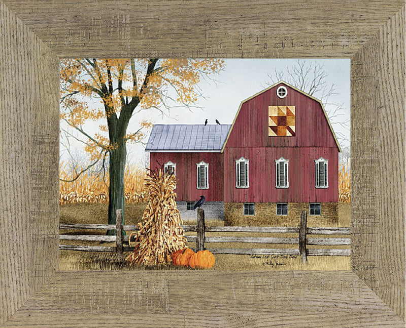 Autumn Leaf Quilt Block Barn by artist Billy Jacobs BJ1023 - Summer Snow Art