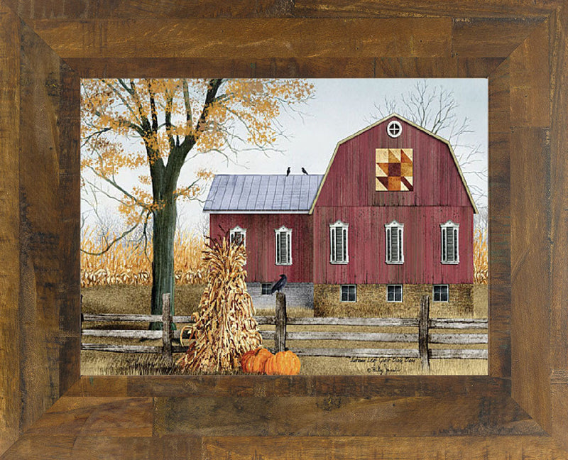 Autumn Leaf Quilt Block Barn by artist Billy Jacobs BJ1023 - Summer Snow Art