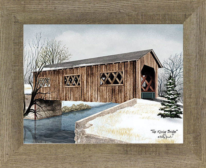 The Kissing Bridge by artist Billy Jacobs BJ1050 - Summer Snow Art
