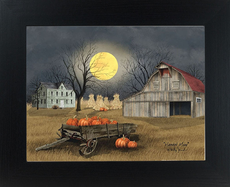 Harvest Moon Wall Art by Billy Jacobs | Fall Farmhouse Framed Decor ...