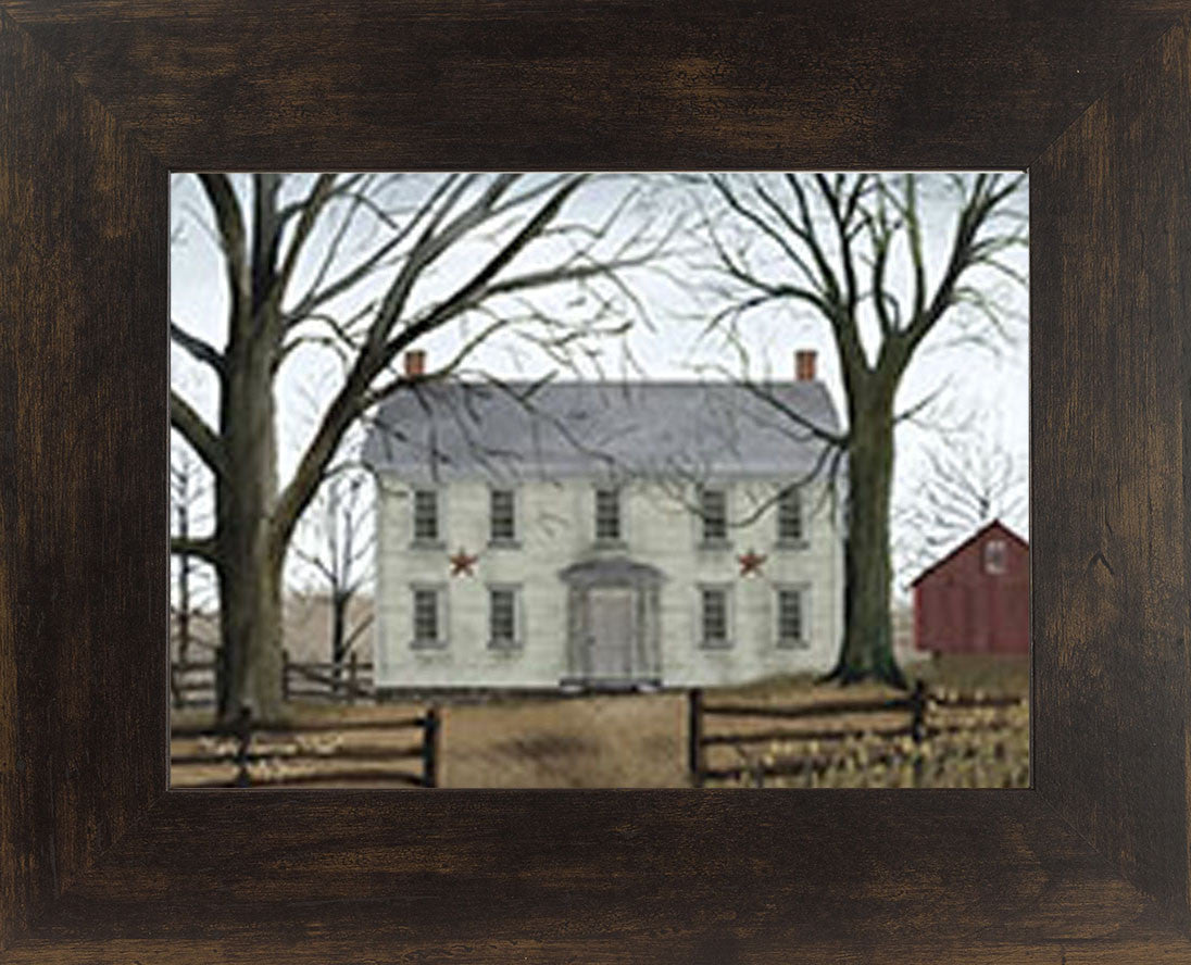 Early American Home by artist Billy Jacobs BJ192 - Summer Snow Art