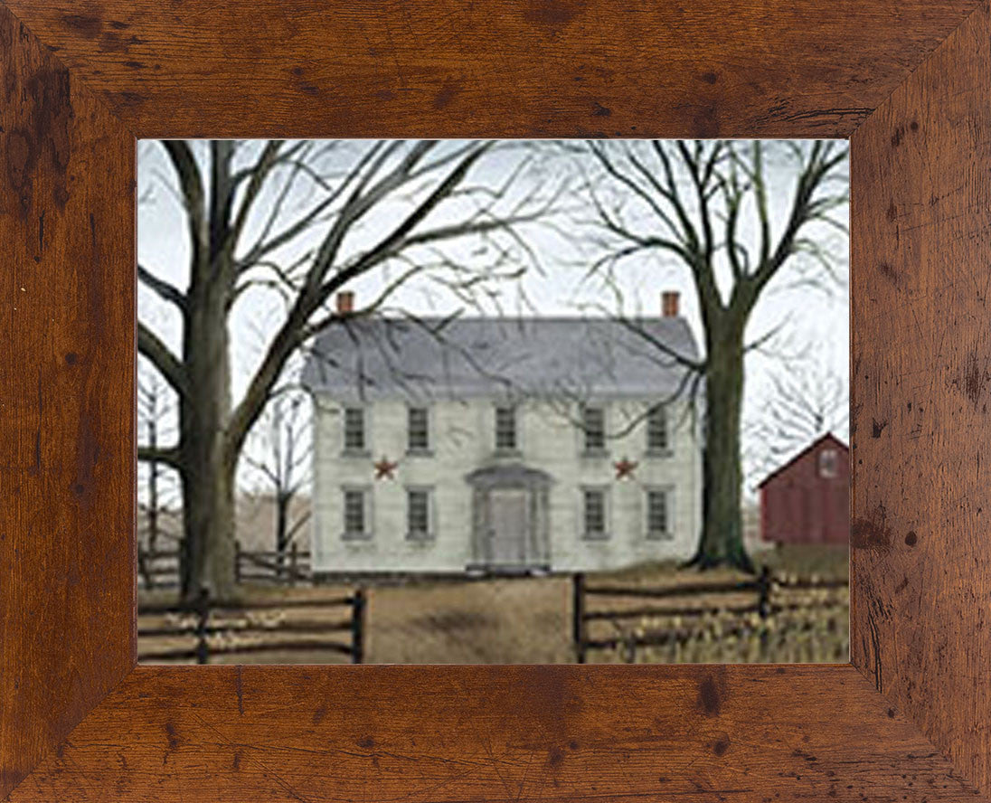 Early American Home by artist Billy Jacobs BJ192 - Summer Snow Art