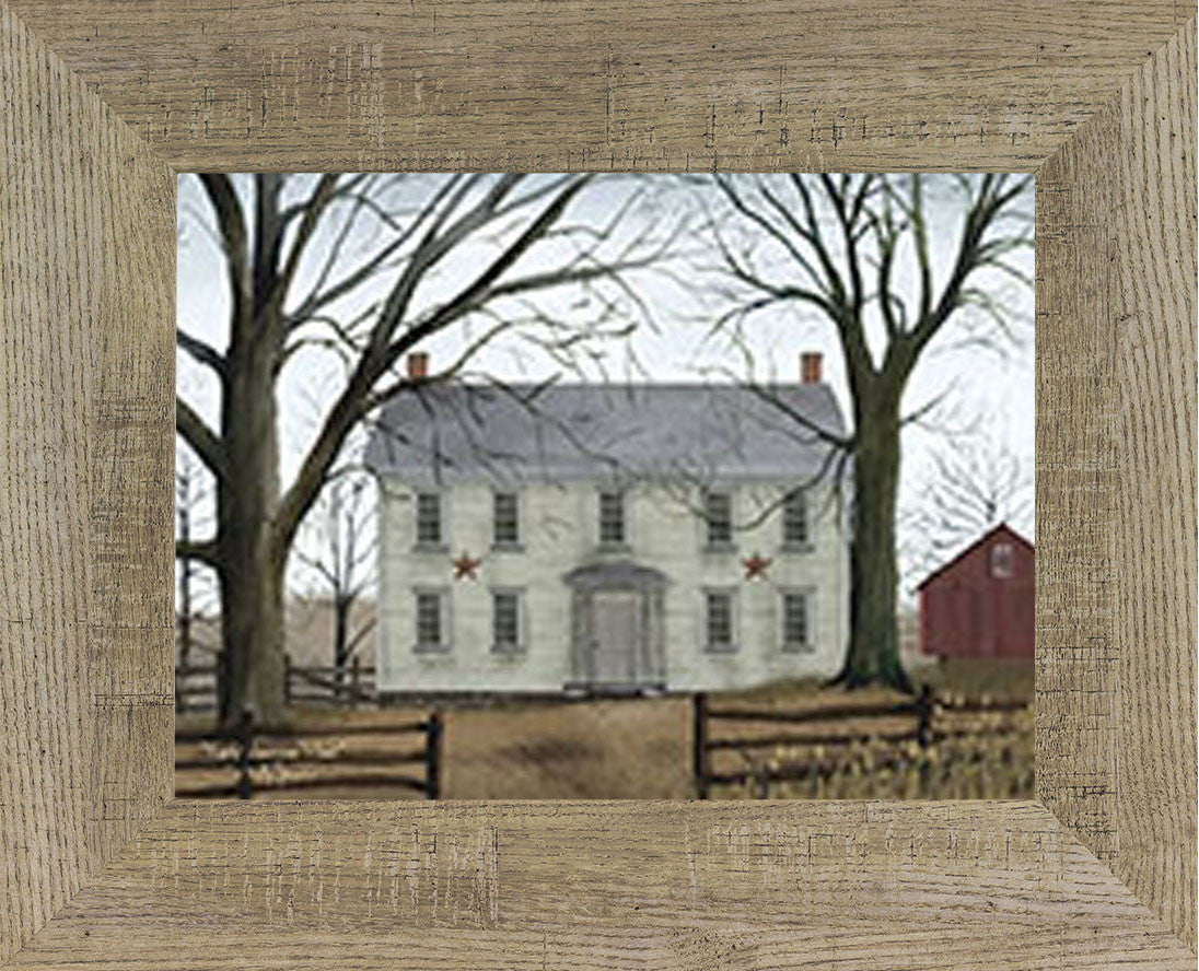 Early American Home by artist Billy Jacobs BJ192 - Summer Snow Art