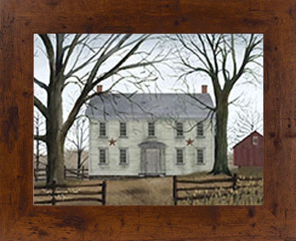 Early American Home by artist Billy Jacobs BJ192 - Summer Snow Art