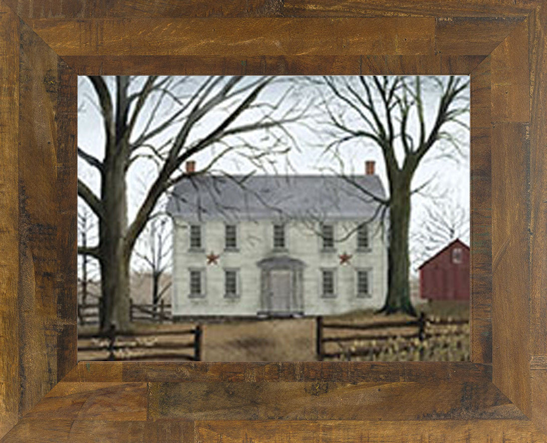 Early American Home by artist Billy Jacobs BJ192 - Summer Snow Art