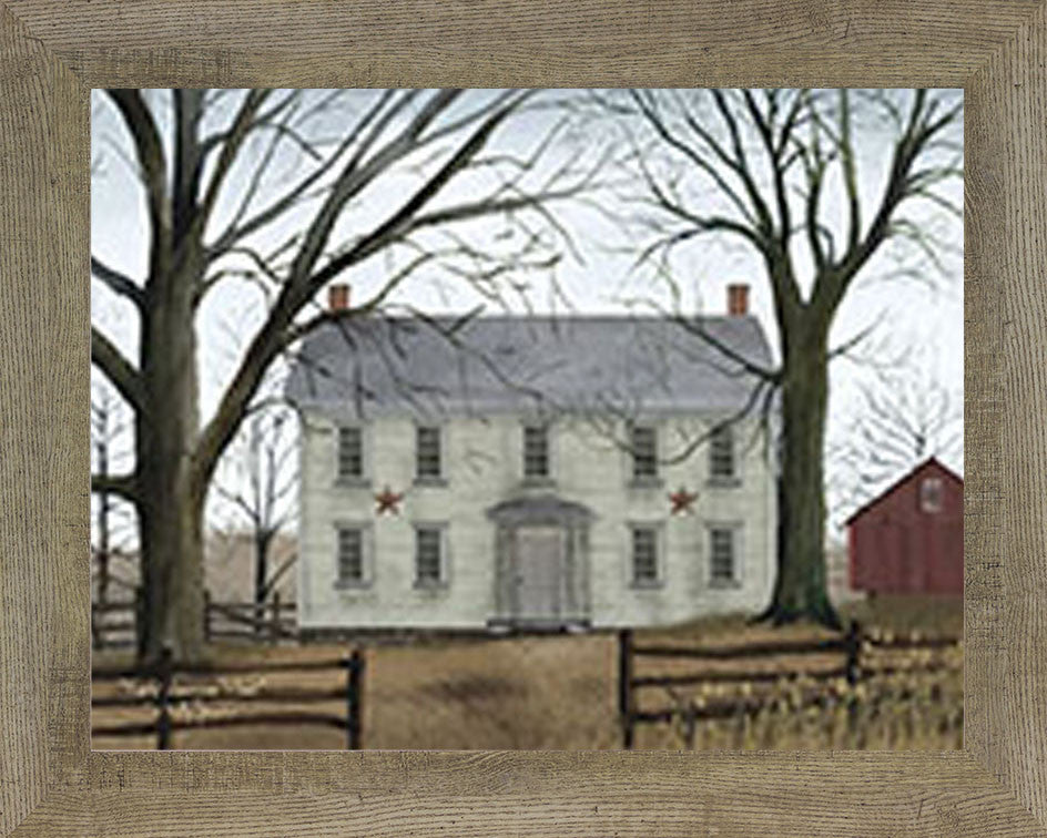 Early American Home by artist Billy Jacobs BJ192 - Summer Snow Art