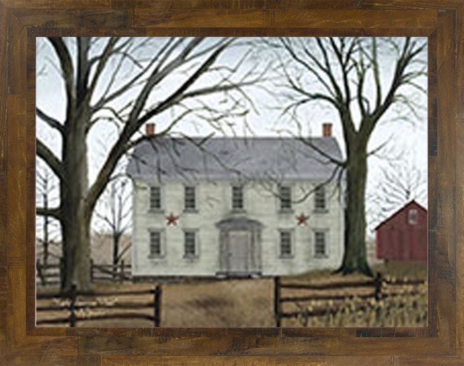 Early American Home by artist Billy Jacobs BJ192 - Summer Snow Art