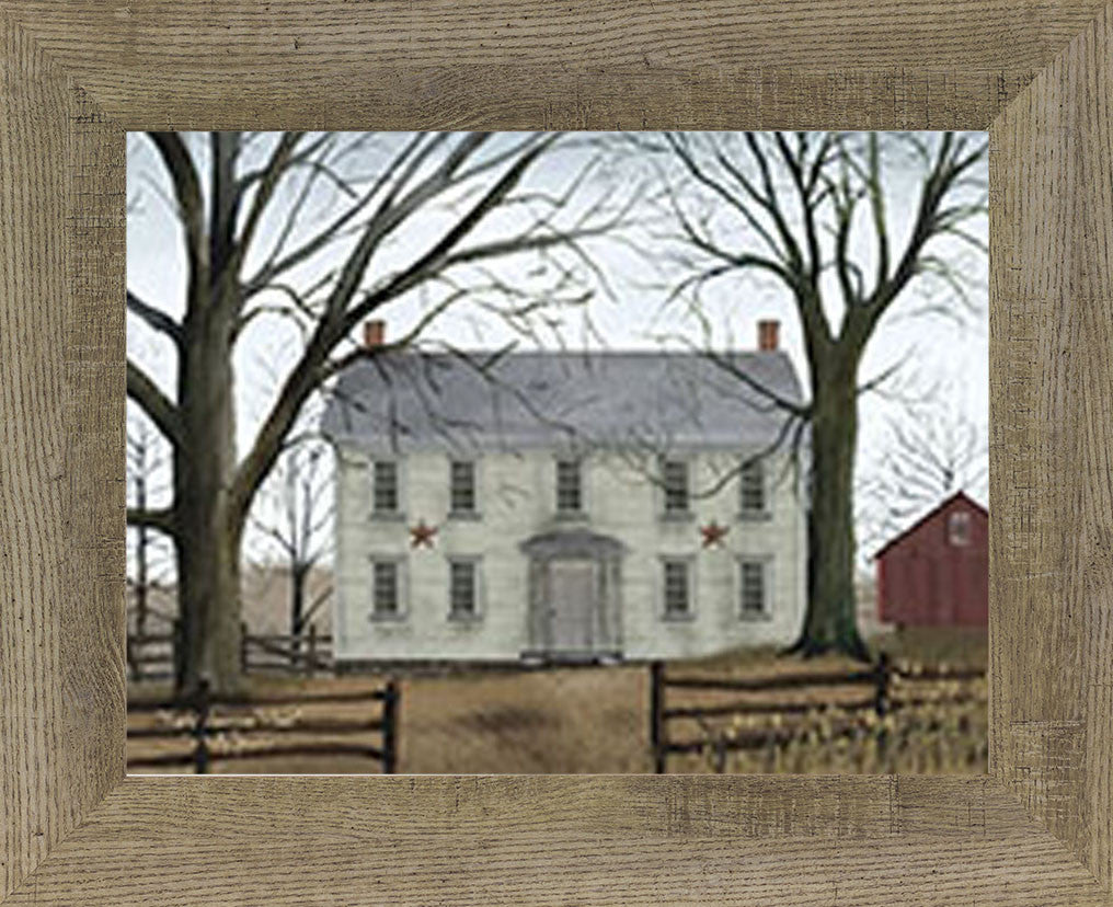 Early American Home by artist Billy Jacobs BJ192 - Summer Snow Art