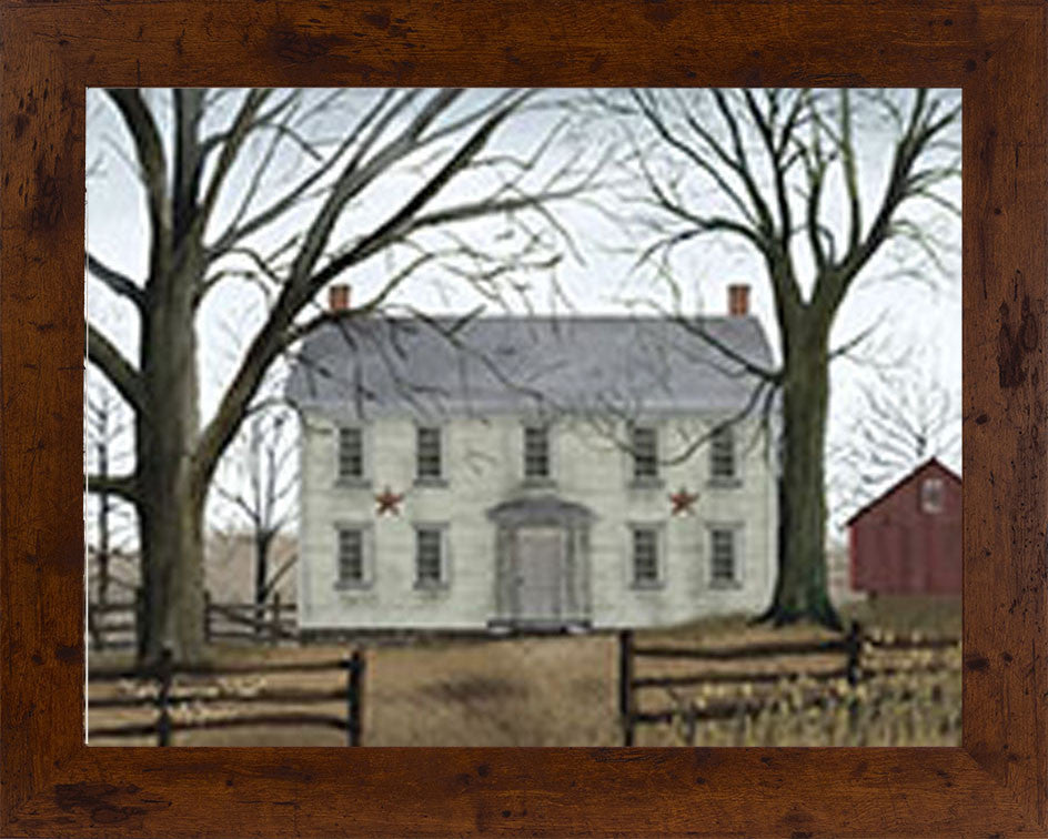 Early American Home by artist Billy Jacobs BJ192 - Summer Snow Art