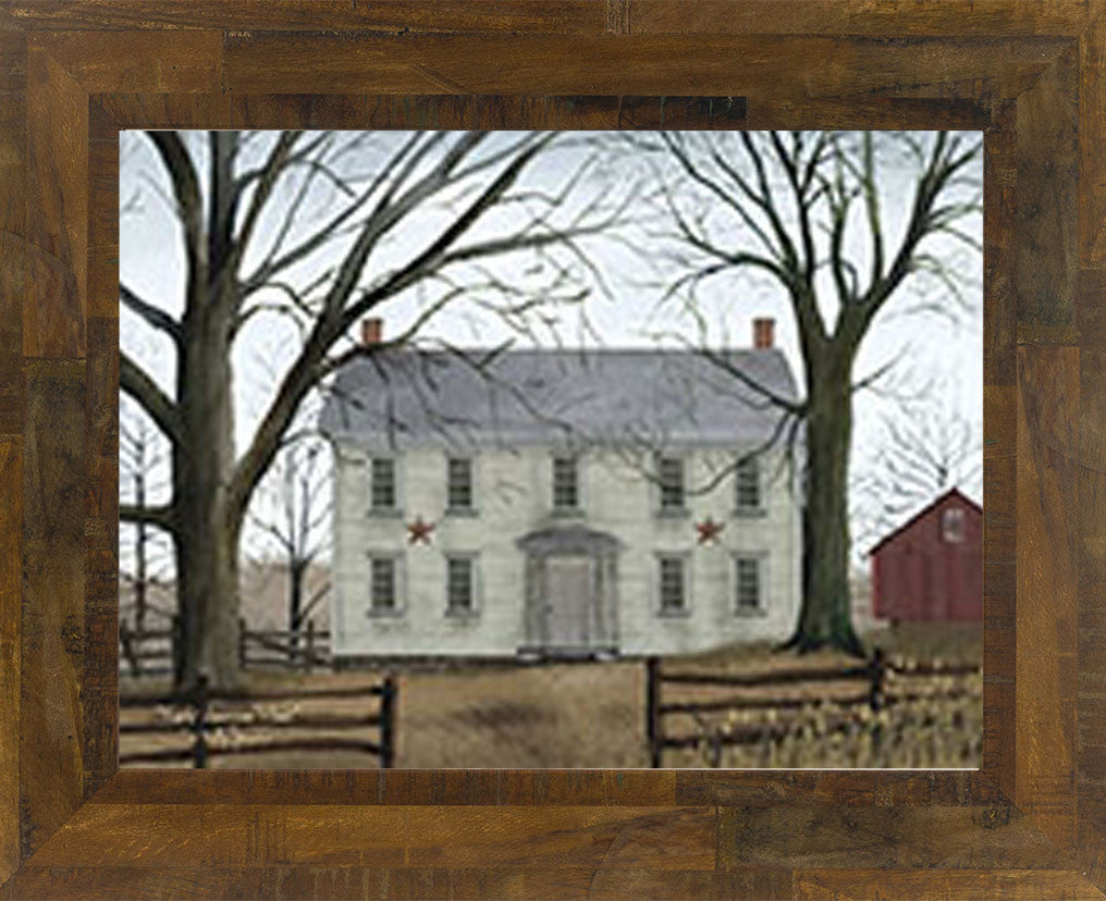 Early American Home by artist Billy Jacobs BJ192 - Summer Snow Art