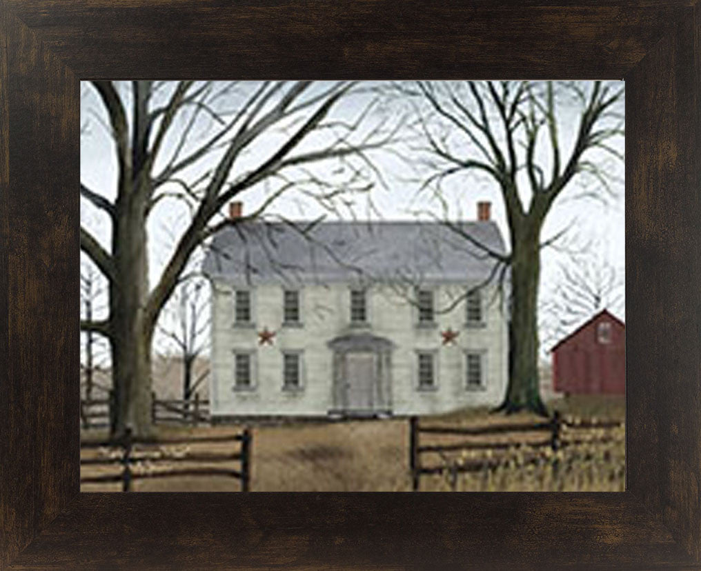 Early American Home by artist Billy Jacobs BJ192 - Summer Snow Art