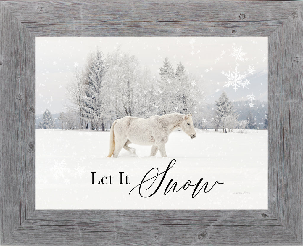 Let it Snow horse GLITTERED ONLY SA348