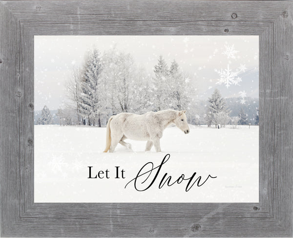 Let it Snow horse GLITTERED ONLY SA348