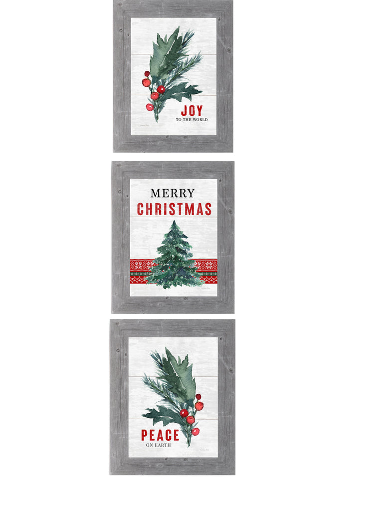 Merry Christmas Set of 3 Pictures by Summer Snow SET181