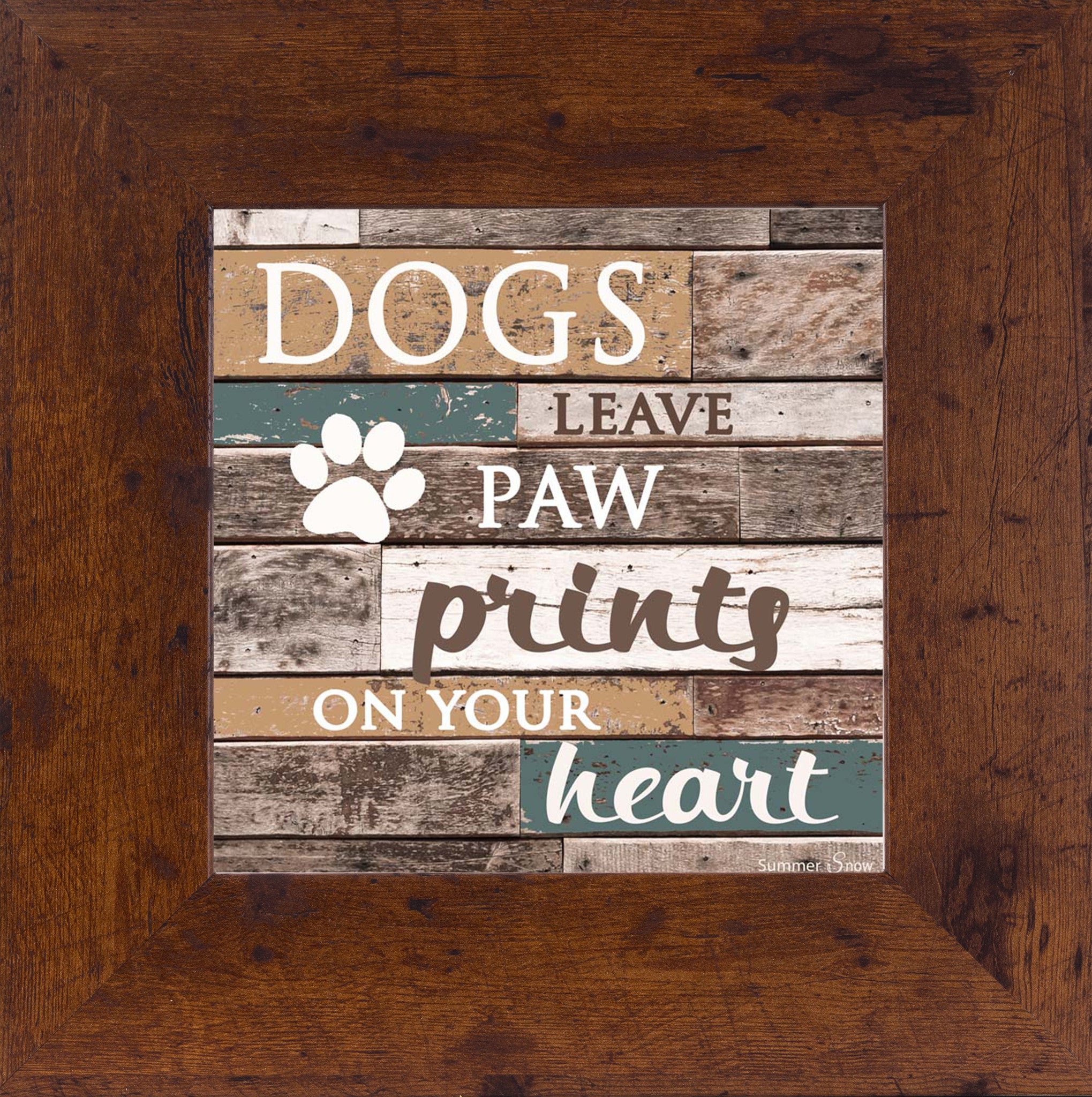 Dogs Leave Paw Prints on your Heart SS6836 - Summer Snow Art