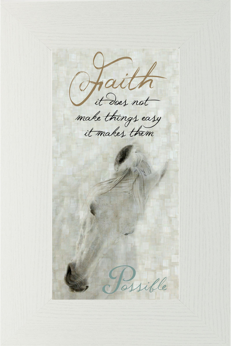 Faith White Horse SSW115 - Summer Snow Art