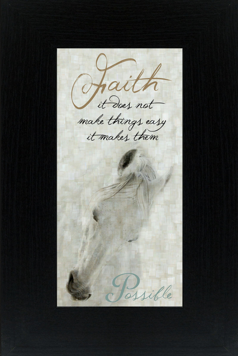 Faith White Horse SSW115 - Summer Snow Art