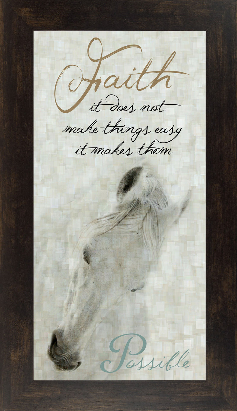 Faith White Horse SSW115 - Summer Snow Art