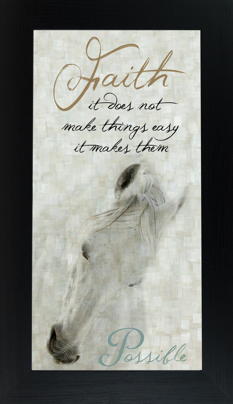 Faith White Horse SSW115 - Summer Snow Art