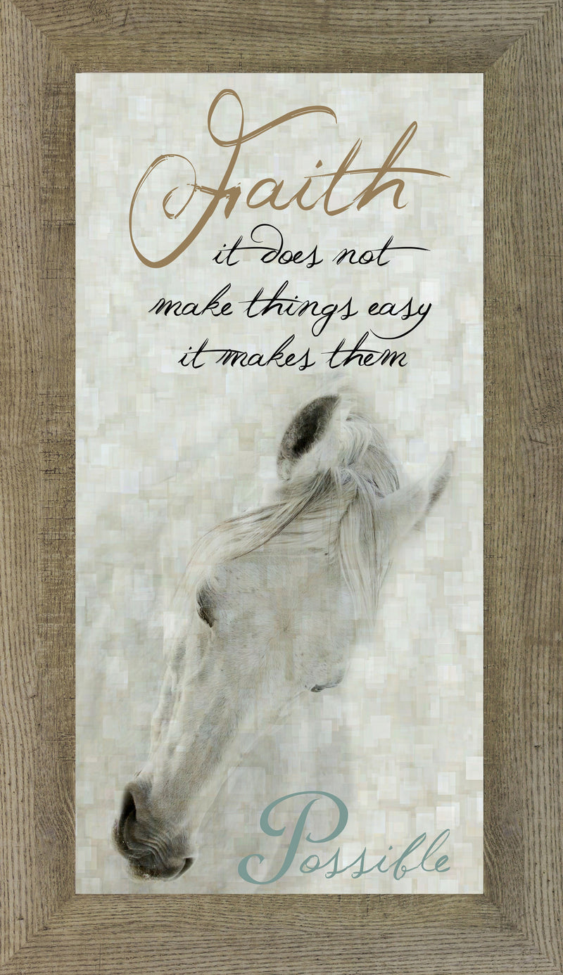 Faith White Horse SSW115 - Summer Snow Art