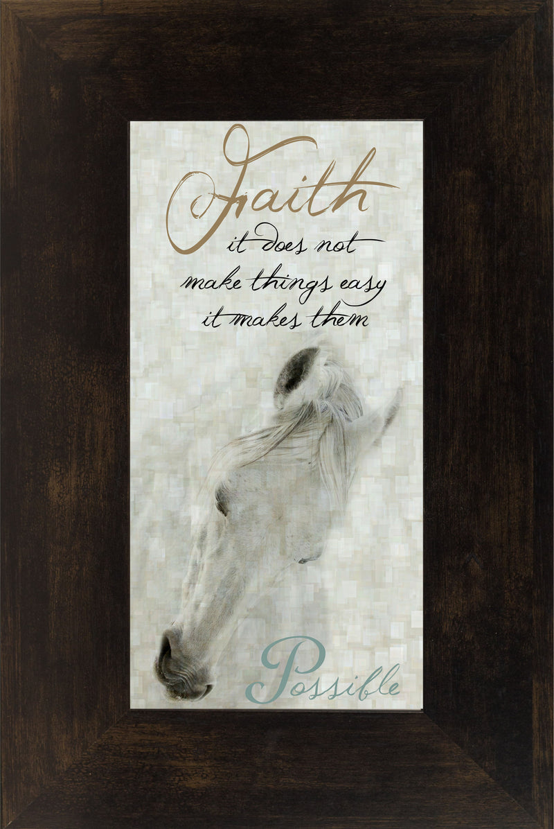 Faith White Horse SSW115 - Summer Snow Art