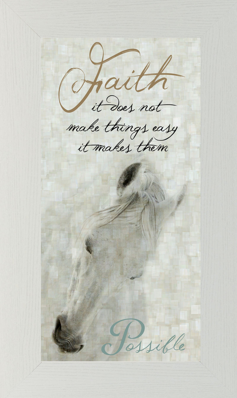 Faith White Horse SSW115 - Summer Snow Art