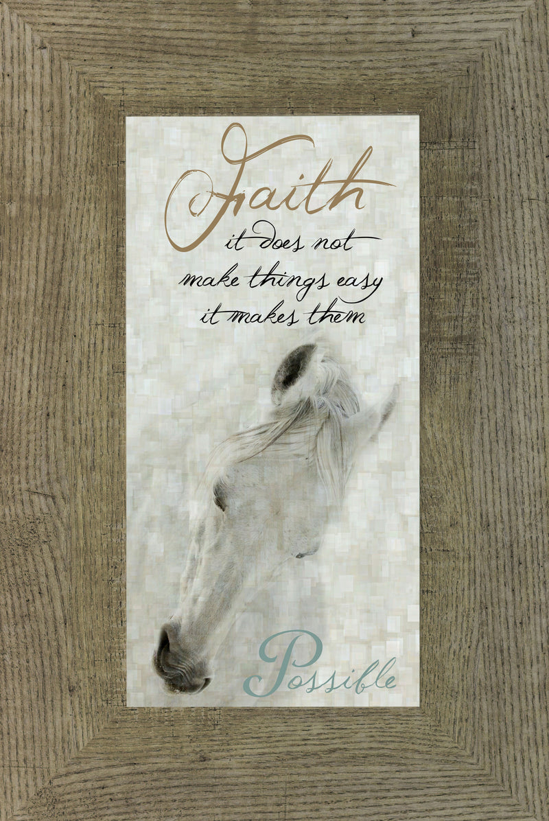 Faith White Horse SSW115 - Summer Snow Art