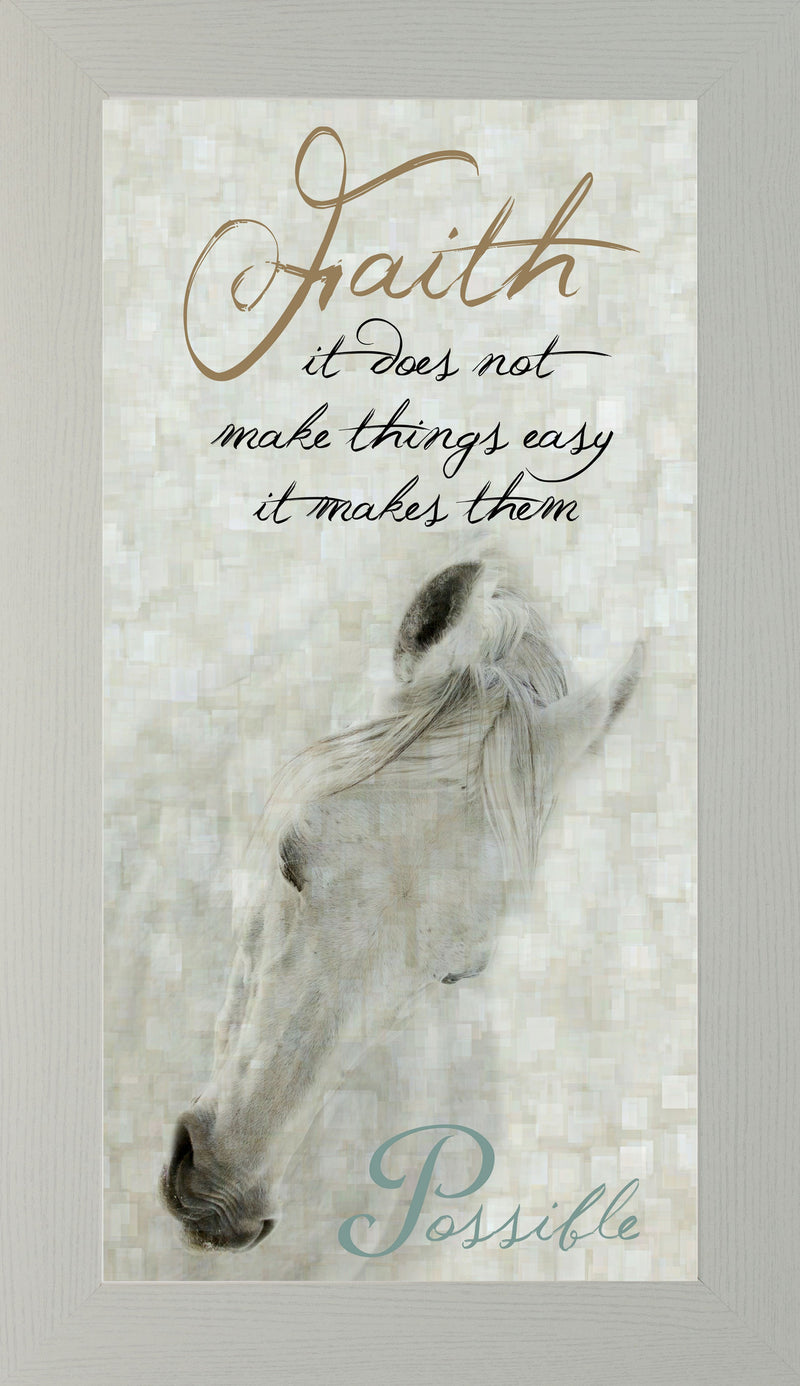Faith White Horse SSW115 - Summer Snow Art