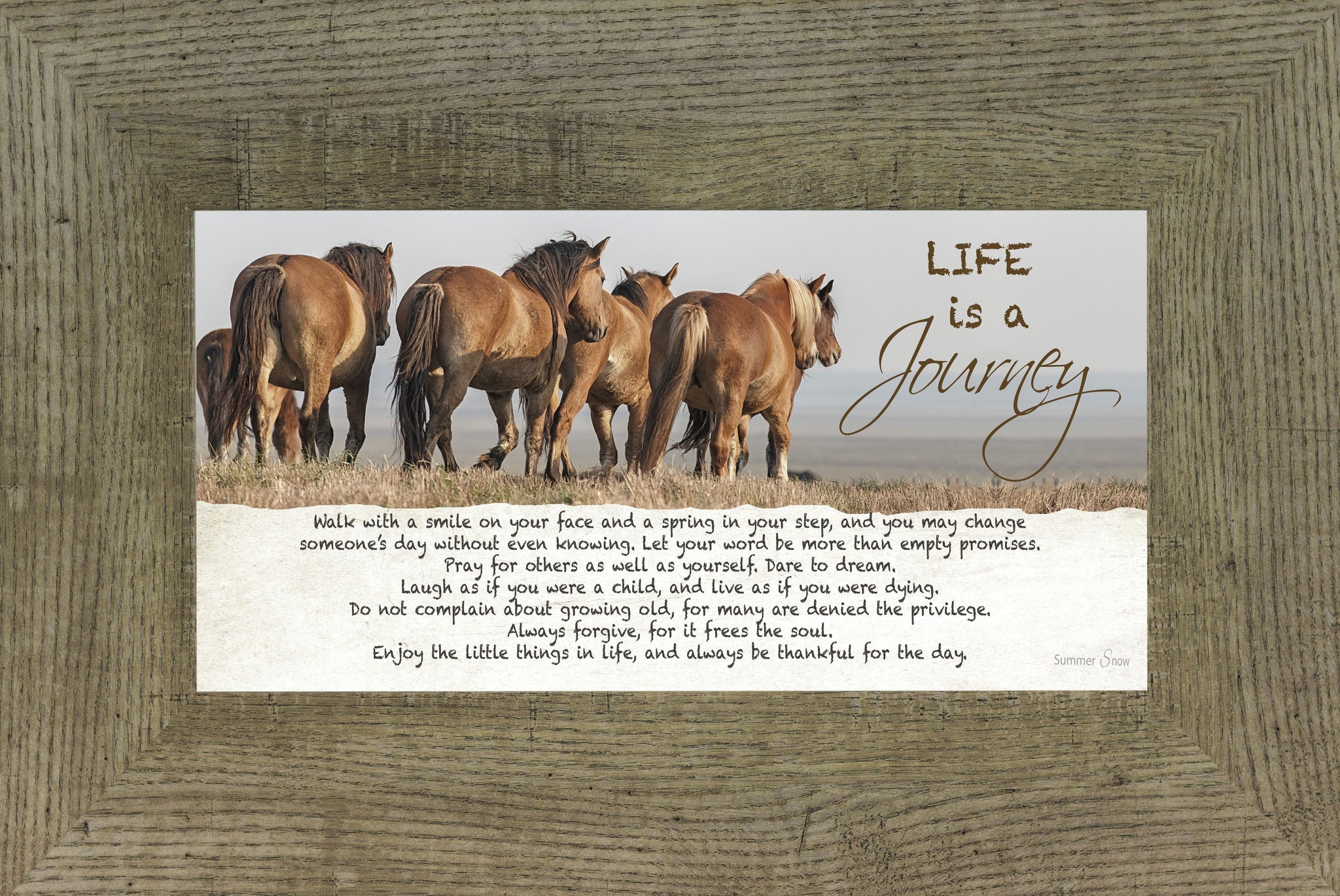 Life is a Journey horse SSW1511 - Summer Snow Art